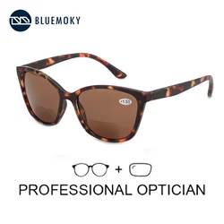 BLUEMOKY Butterfly Prescription Sunglasses Fashionable Progressive Sun Glasses For Men Women Bifocal Reading Shades