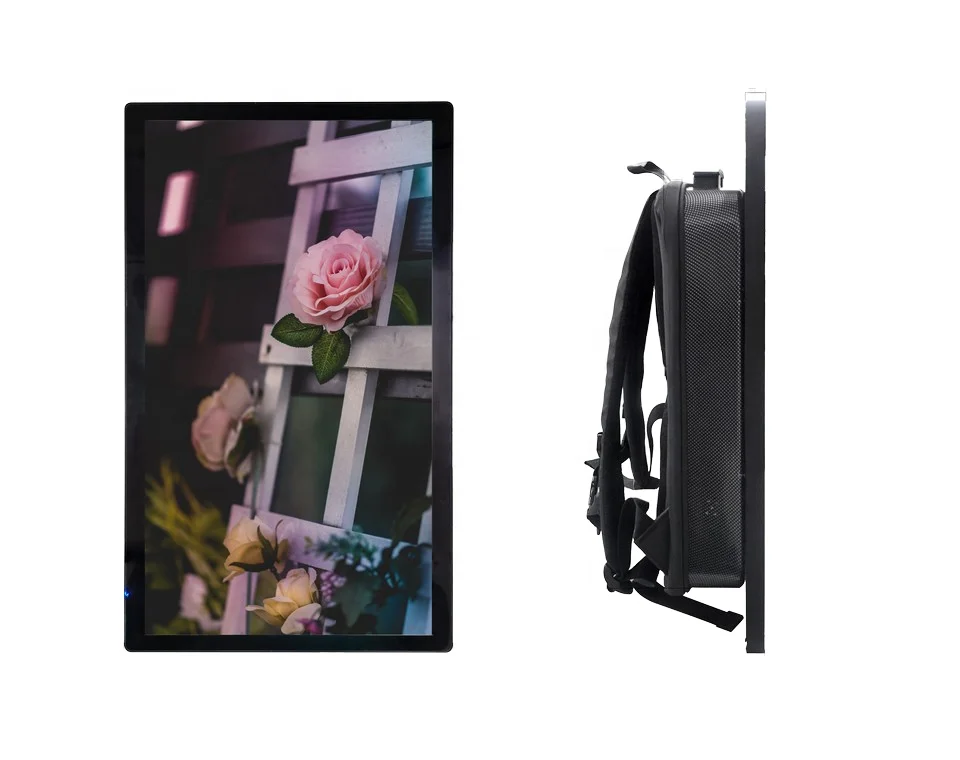 

Outdoor Digital Signage Media Player Advertising Machine Backpack Body Walking Portable Display Levitation virtual