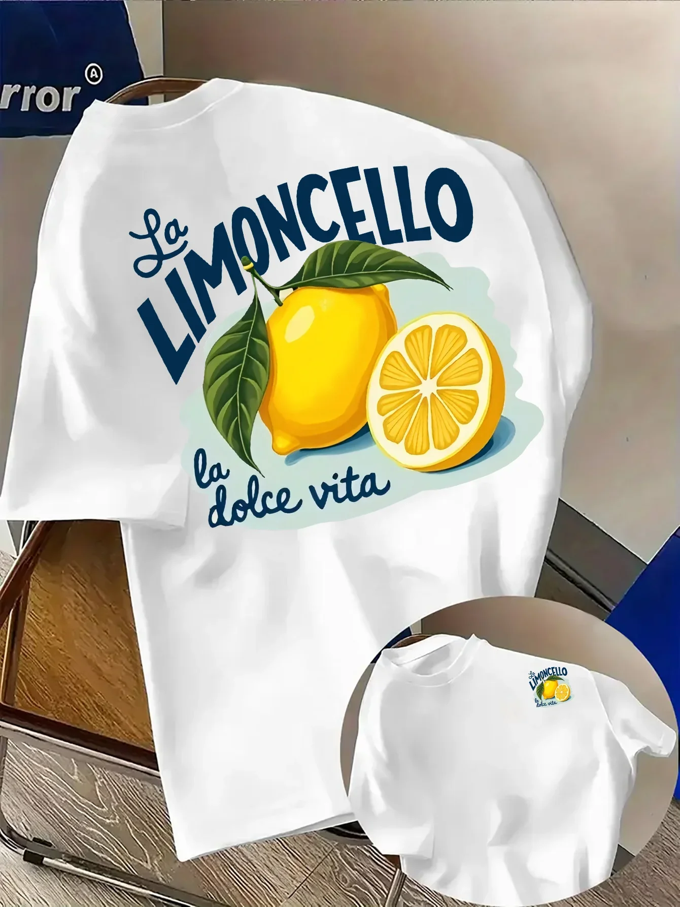 Men's Italian Lemon T Shirt Limoncello La Dolce Vita Citrus Graphic Tee Summer Vacation Casual Streetwear 100% Cotton Top