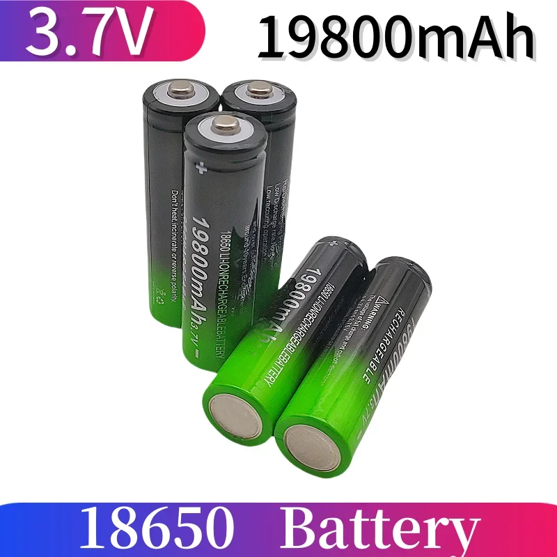 

New18650 Lithium Batteries Flashlight 18650 lpega Rechargeable-Battery 3.7V 19800mAh for Flashlight