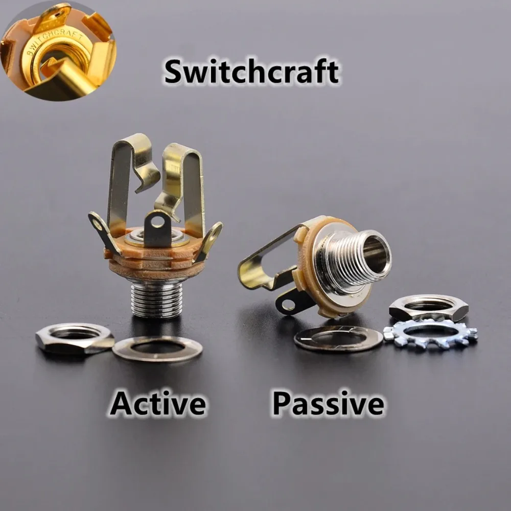 1/4 6,35mm aktives/passives Switch craft, reiner Ton (hergestellt in den USA), kurze offene Ausgangs buchse