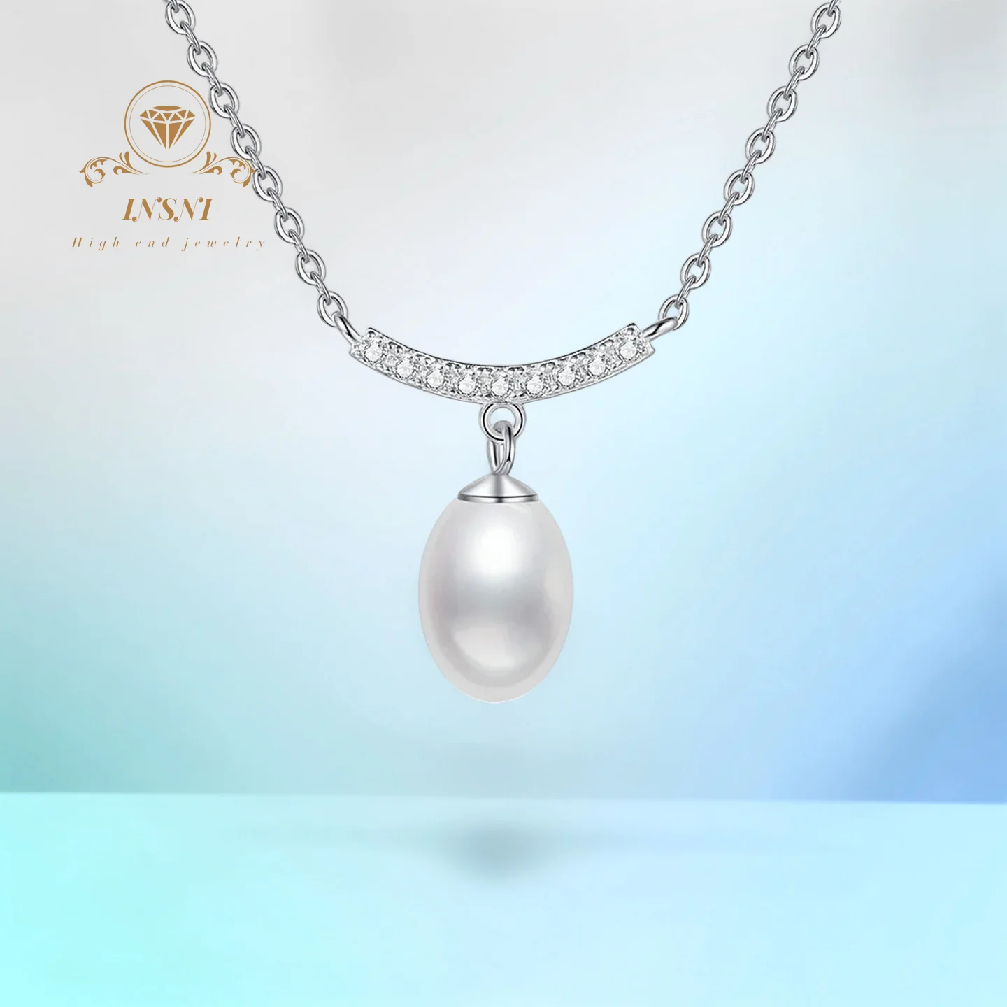 

Потрясающее серебряное ожерелье из муассанита S925 с подвеской в виде улыбки из натурального пресноводного жемчуга, минималистичные украшения для женщин, сертифицированные GBA