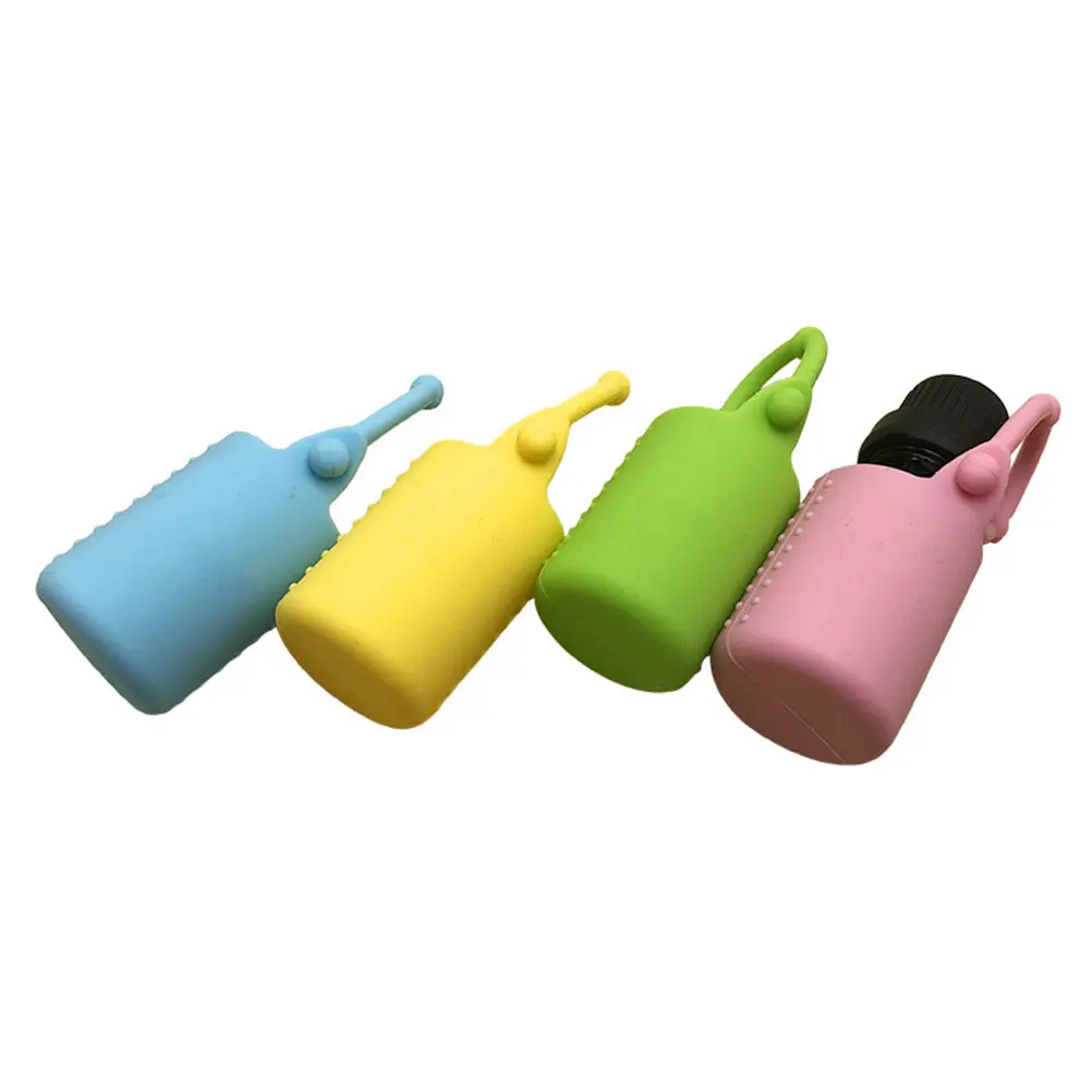 

6 шт. силиконовых защитных чехлов для флаконов с эфирными маслами (5 мл) с регулируемым ремешком, портативный дорожный футляр для ароматерапии и ухода за кожей