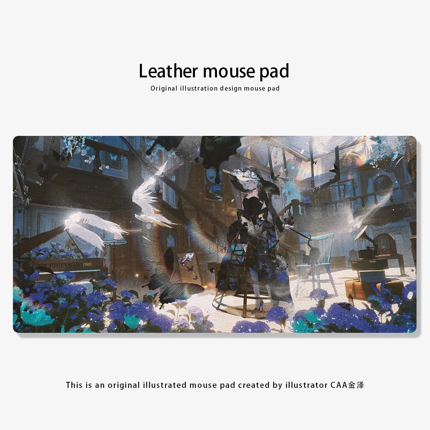 Gamer Mousepad Original Illustration Mouse Mat Non-Slip Waterproof Soft Leather Desk Mats 300x600mm Dirt Resistant Mousepads