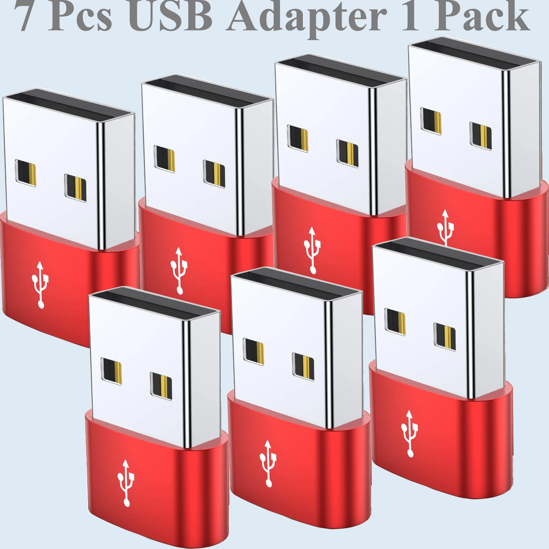 

7Pcs USB-C 3.0 Female to USB Male Adapter Type-C to USB-A Fast Charging Data Sync Stable Connection for Phones Laptops Tablets