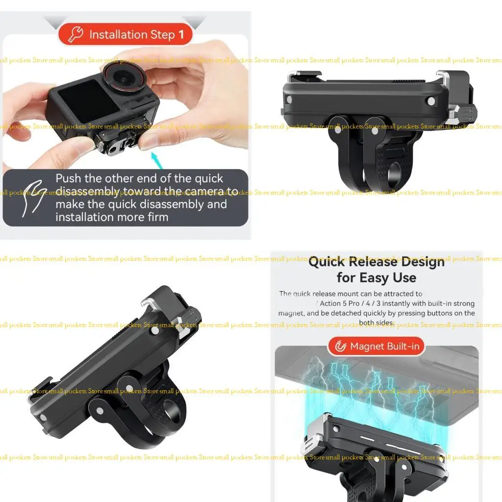 R1WD Instants Detach Camera Bracket Two Locking Mechanism Shockproof Structure Multiple Device Compatibility