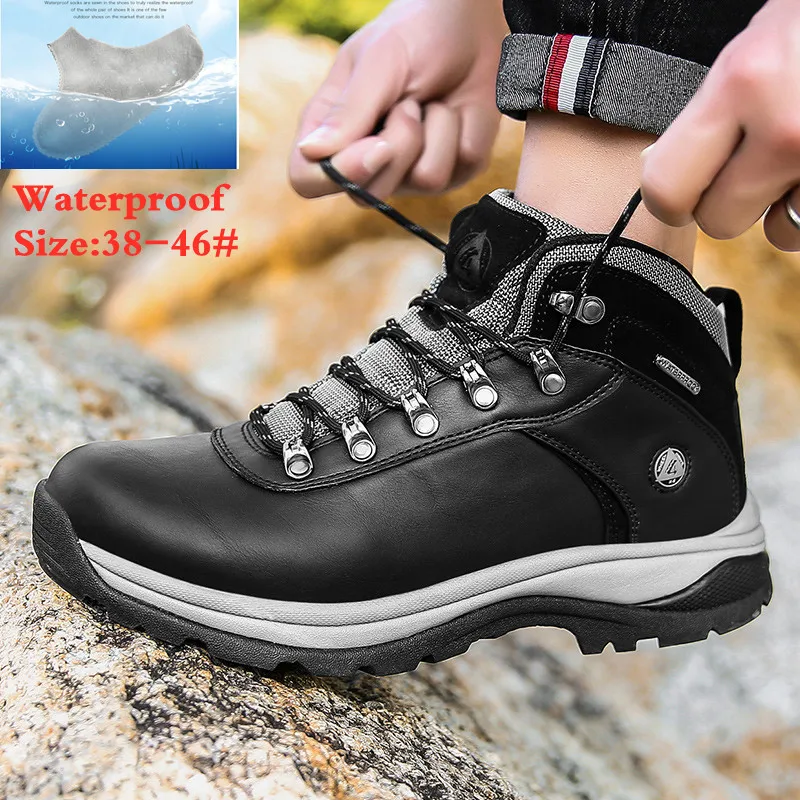 

GOMNEAR Men's And Women's Waterproof Hiking Shoes Antiskid Desert Jungle Trekking Sport Shoes Lovers Hunting Male Climbing Boots