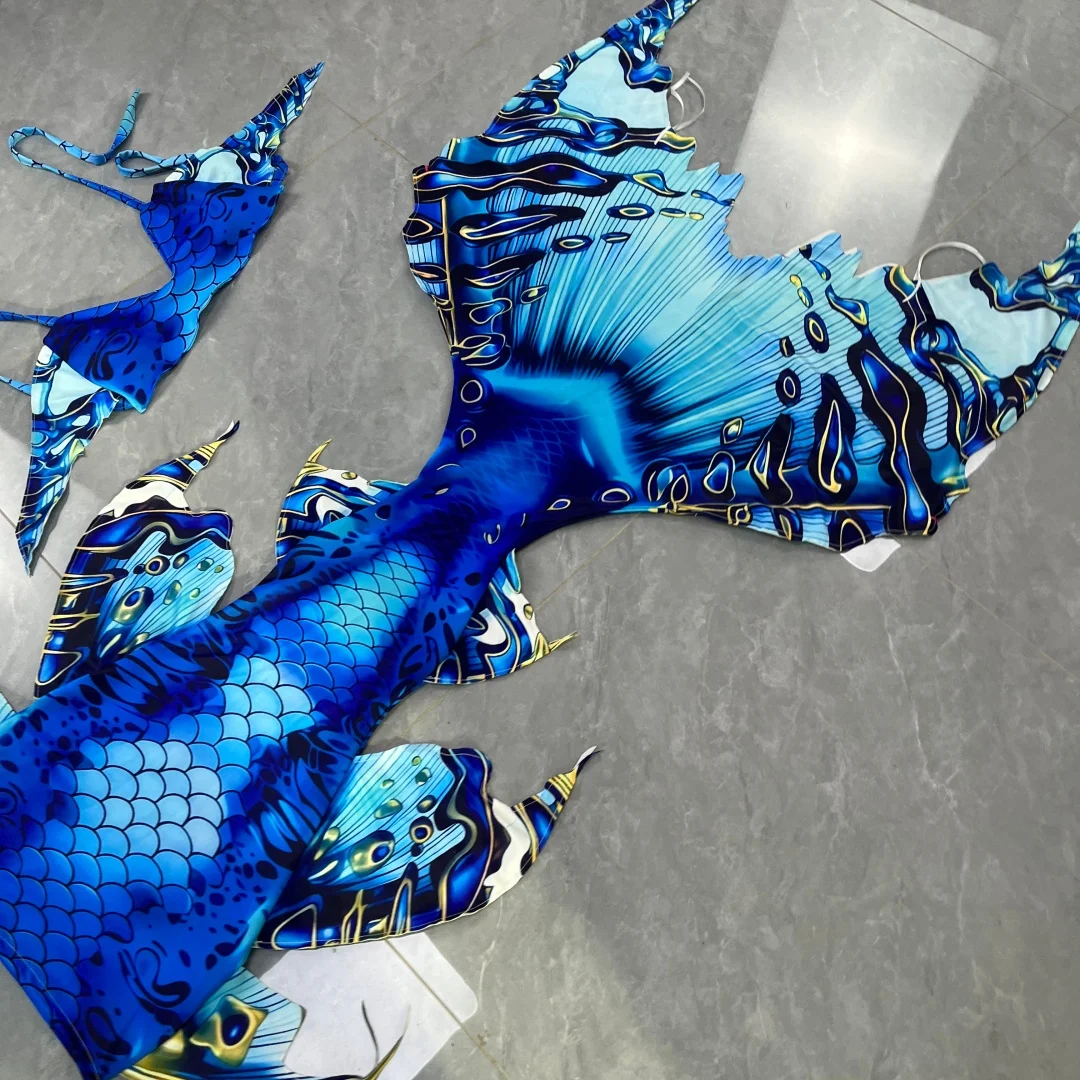 

Blue Adult Mermaid Tail New European And American High-Quality Underwater Performance Costume