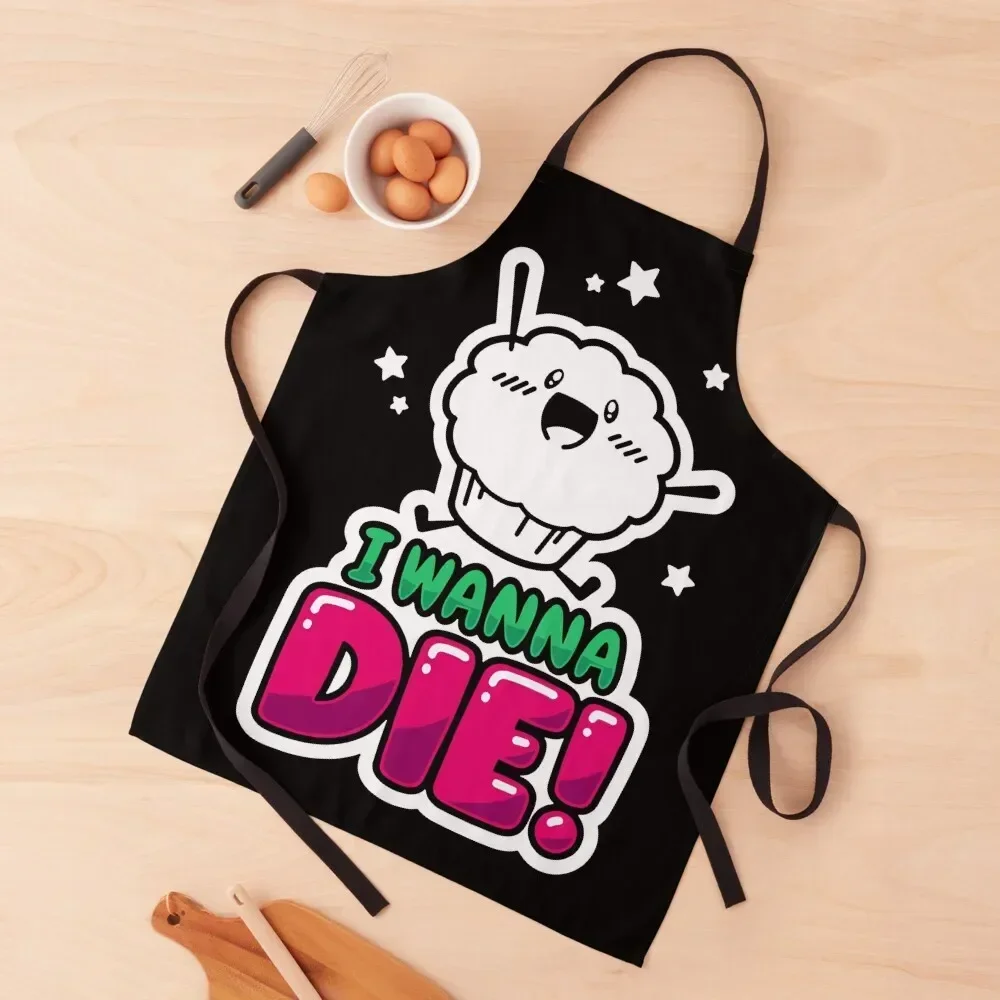 

I Wanna Die ásdf Move Apron cooks clothes kitchen item Kitchen accessories Apron