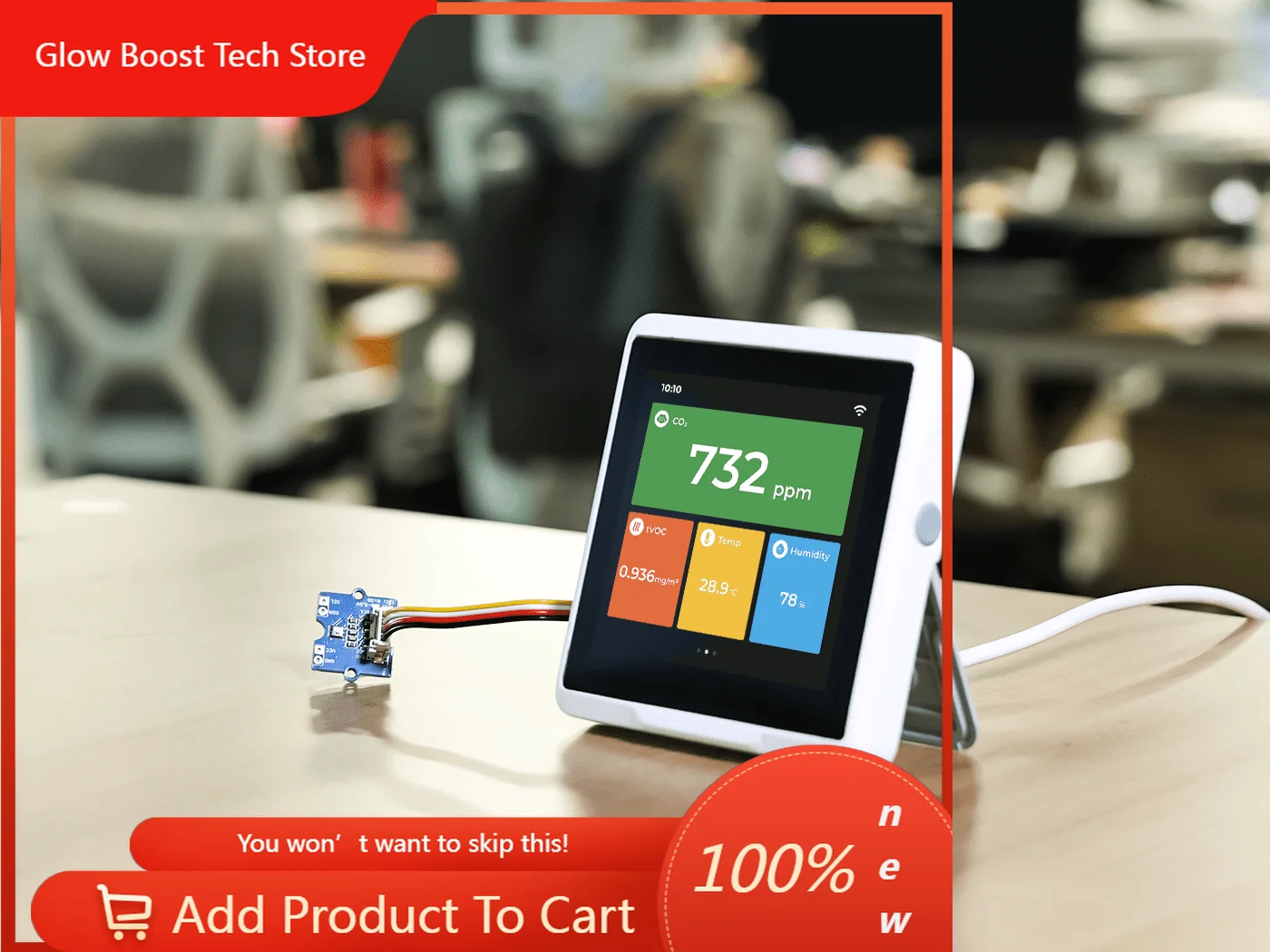 

NYSenseCAP 4-Inch RGB Touch Screen Indicator D1 IoT development platform powered by ESP32S3 & RP2040