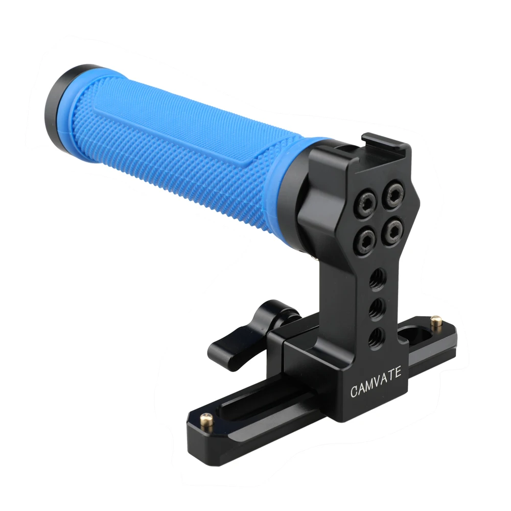 Kit impugnatura NATO con impugnatura superiore per fotocamera CAMVATE con pattino freddo e binario NATO a sgancio rapido da 100mm per videocamera DSLR