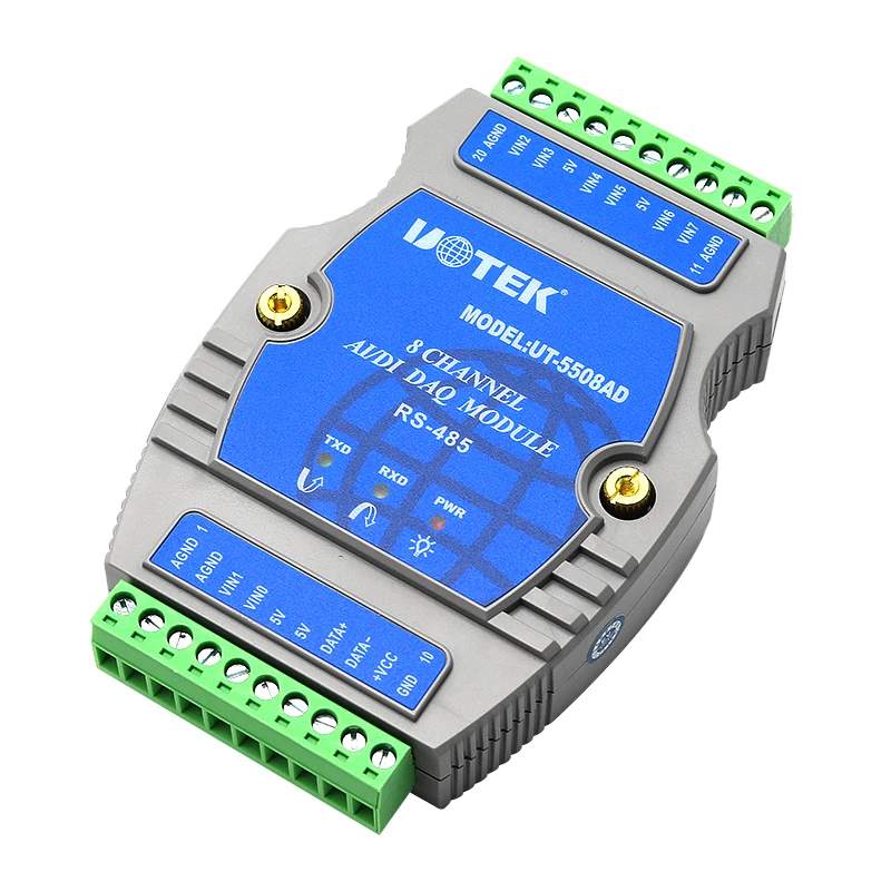 Modulo di acquisizione AI/DI UOTEK a 8 canali CON chip di conversione analogico-digitale a 24 bit di TI senza resistori esterni UT-5508AD