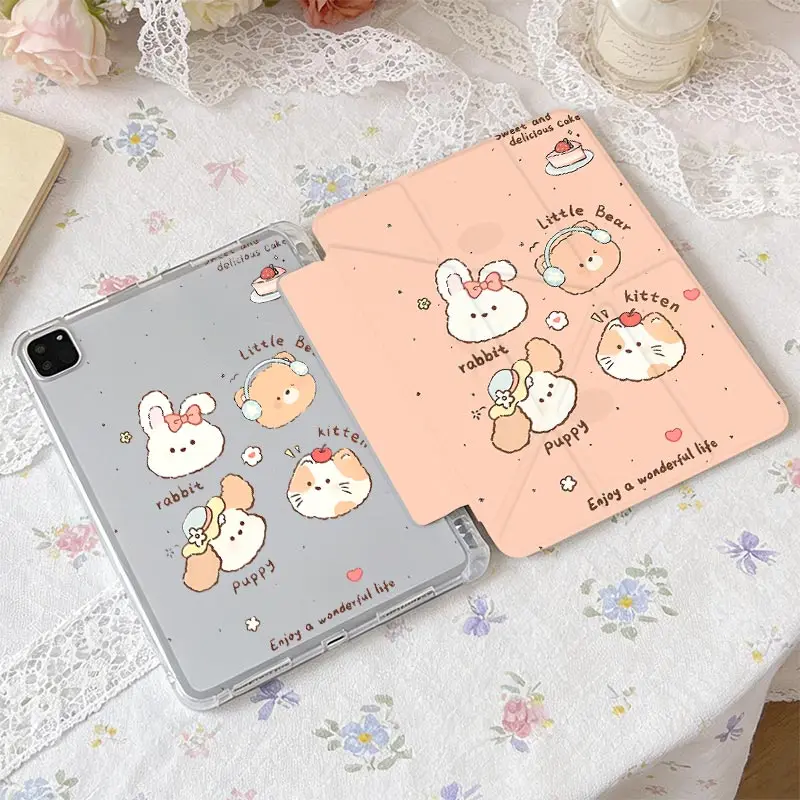 3+Y Multi-Angle Stand Cover For iPad 10.2 7/8/9 4/5th 10.9 10th IPad Mini6 8.3 Air3 10.5 Pro11 iPad A16 2025 11th Air11/13