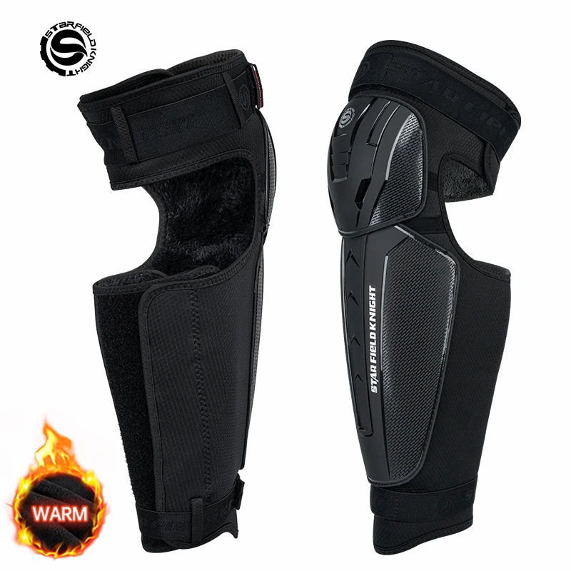 

SFK Motorcycle Accessories Knee Protection A Pair Riding Leg Guards Gears Moto Race Equipemt Winter Plush Warm Wear-resistant