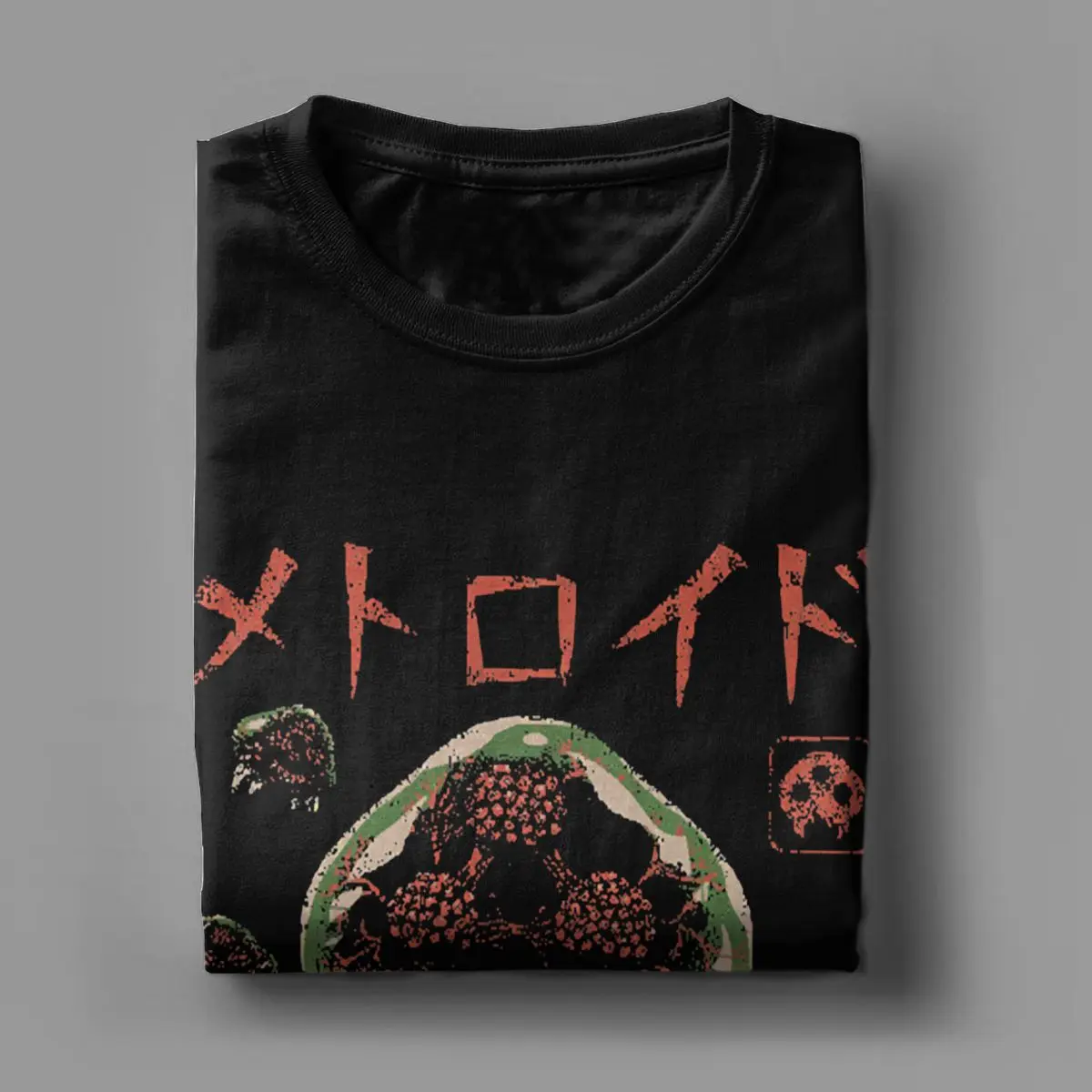 Parasitic Kaiju Super Metroid T-Shirt for Men Game Creative Pure Cotton Tee Shirt Short Sleeve T Shirts Graphic Printed Tops