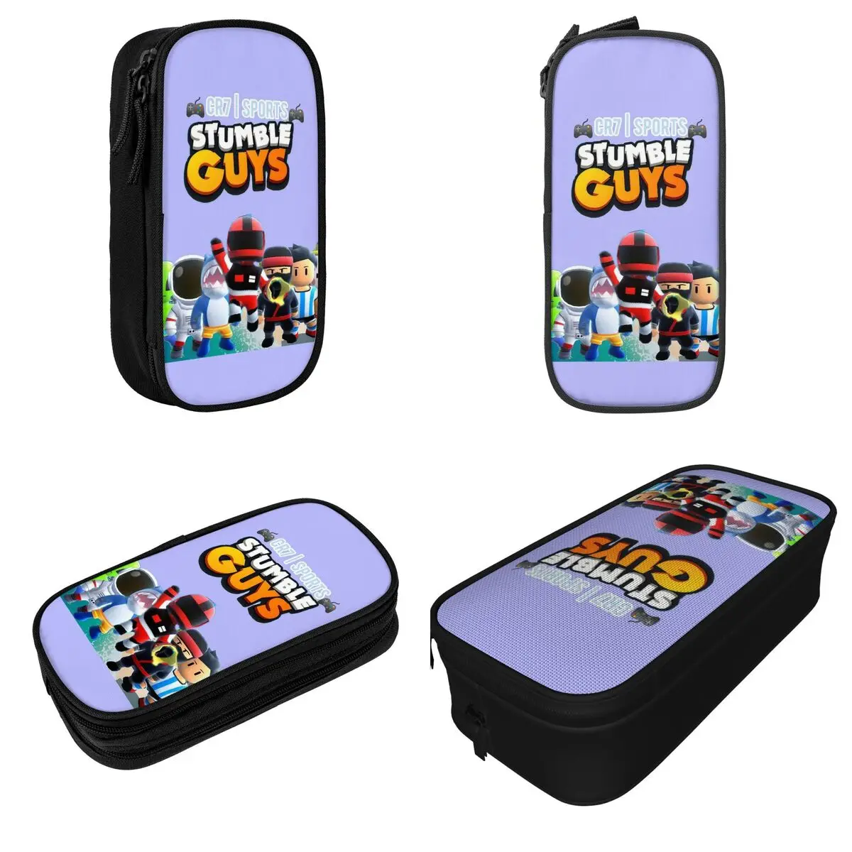 Imagem -02 - Stumble Guys Game Pencil Cases Caixa de Caneta dos Desenhos Animados para Estudantes Grande Bolsa de Armazenamento para a Escola