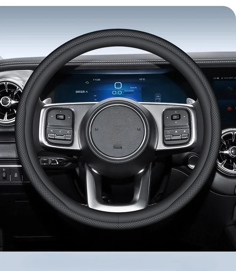 

Suitable for Tank 500 700 Leather Hand-free Sewing Steering Wheel Cover Non-slip Four Season Universal Ultrathin