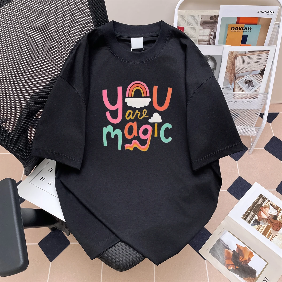 

Американская футболка из чистого хлопка с коротким рукавом, свободного кроя, универсальная повседневная модель, большие размеры, молодежная мода, круглый вырез