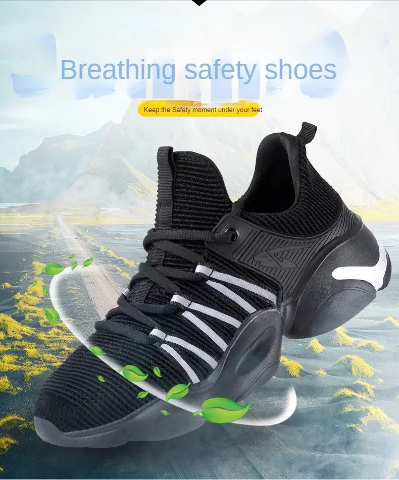 One Piece of Lightweight Steel Toe Anti Impact and Anti Puncture Protective Shoes for Women