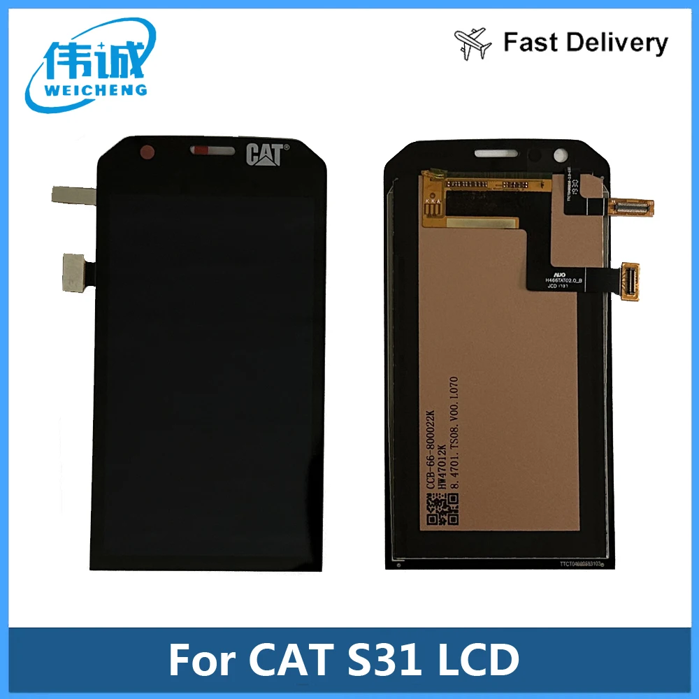 For Caterpillar CAT S31 LCD Display Touch Screen Sensor Digitizer Assembly For Cat S31 Front Display Panel Glass Lens Full LCD