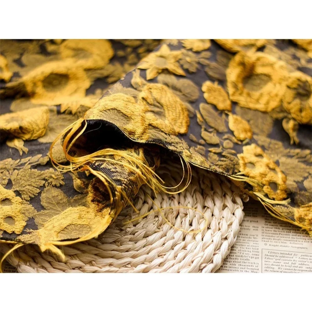 

Yarn-dyed Jacquard Fabric forOil Painting Texture Stiffening Flower Dress Pants Shirt Pillow diy Sewing Cloth by the Meter