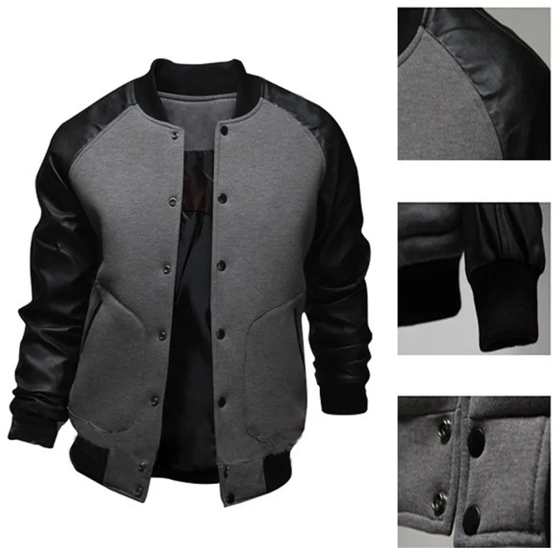

Faionable Men's Jaet Casual Sweater Coat Polyester Nylon Cosite Fiber Stand Fit Spring Autumn Warm Long Sve