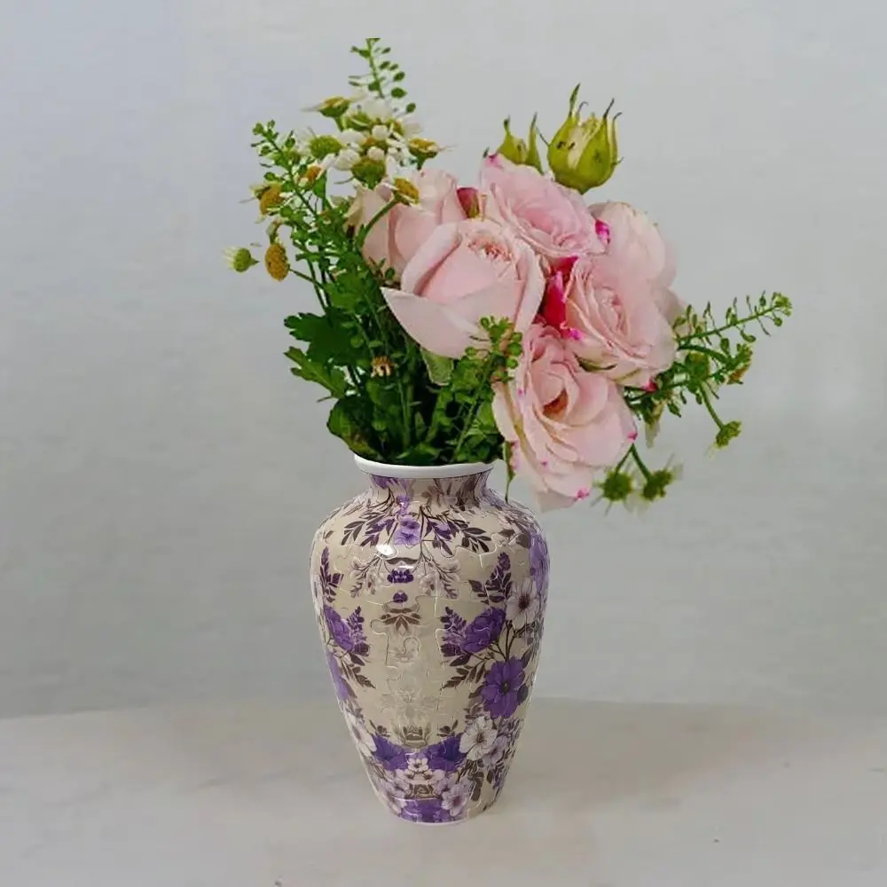 

Crafts Creative 3D Puzzle Vase Waterproof DIY Flower Vase Jigsaw Building Block Artistic Flower Arrangement Vase
