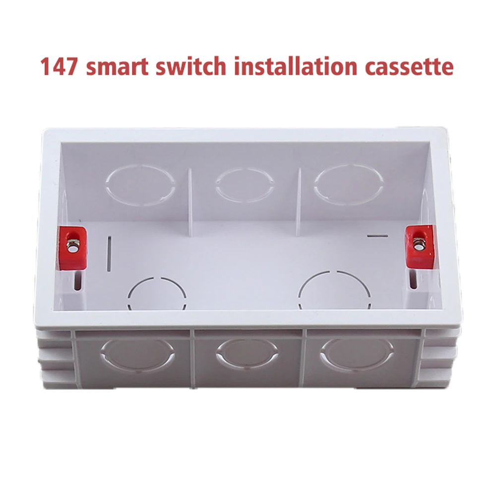 10Gang Smart Switch Universal Cassette Junction Box Home Wall Bottom Box Thickened Fire Retardant Can Be Connected into the Wall