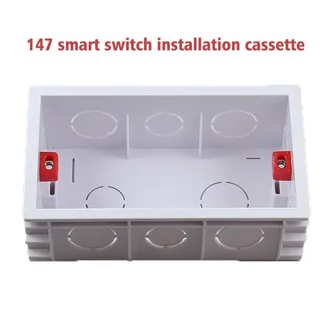 10Gang Smart Switch Universal Cassette Junction Box Home Wall Bottom Box Thickened Fire Retardant Can Be Connected into the Wall