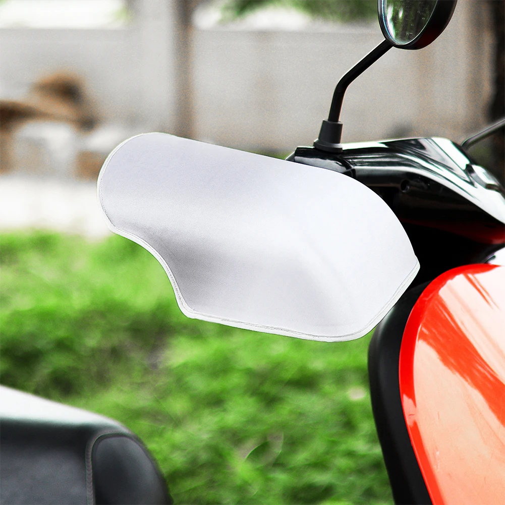 1 par de manguitos de manillar de motocicleta, protección solar a prueba de viento, guardamanos transpirables, guantes de cubierta de mango de motocicleta