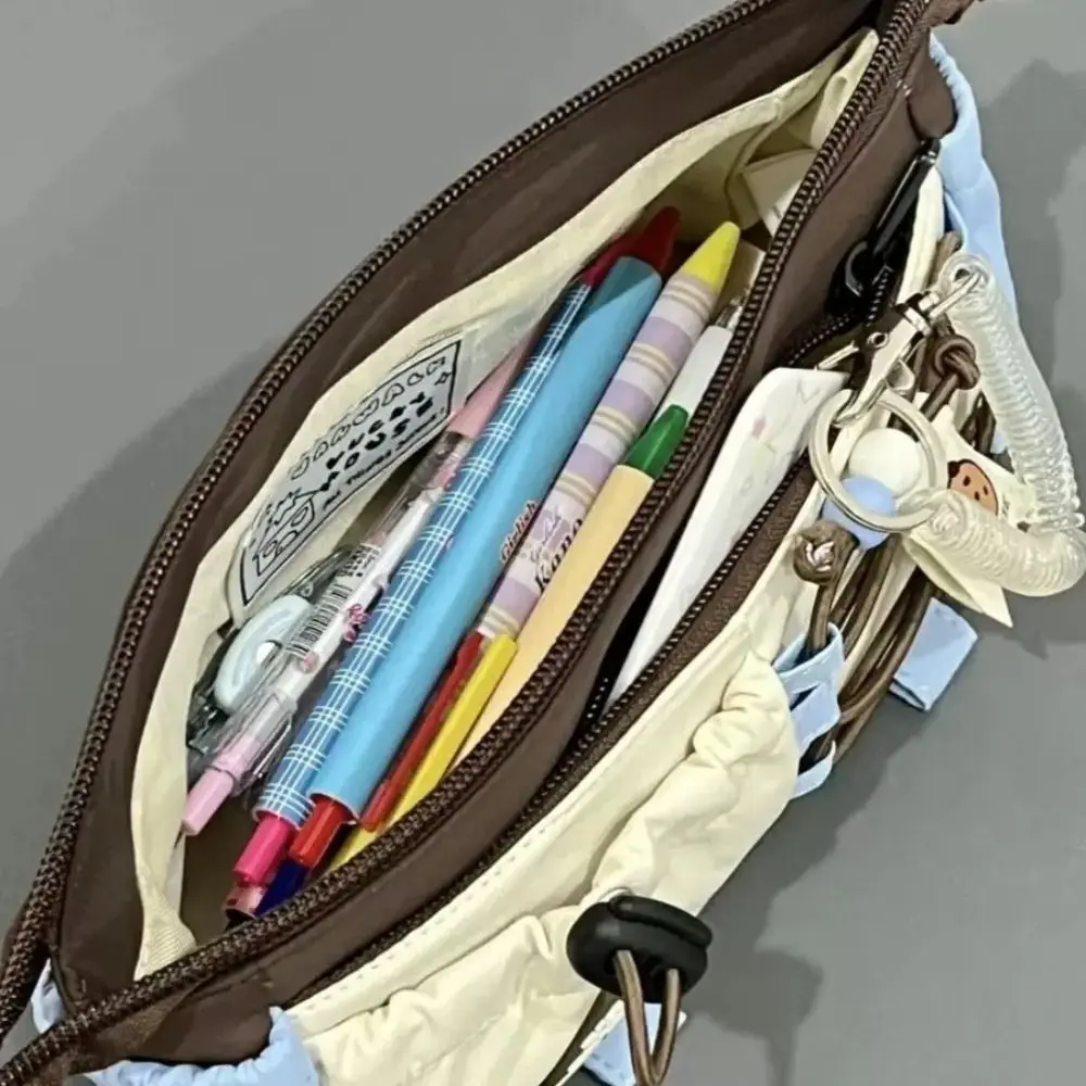 Portable Large Capacity Pencil Case Cute Cookie Storage Organizer Pen Bag Stationery Adorable Pencil Pouch Student