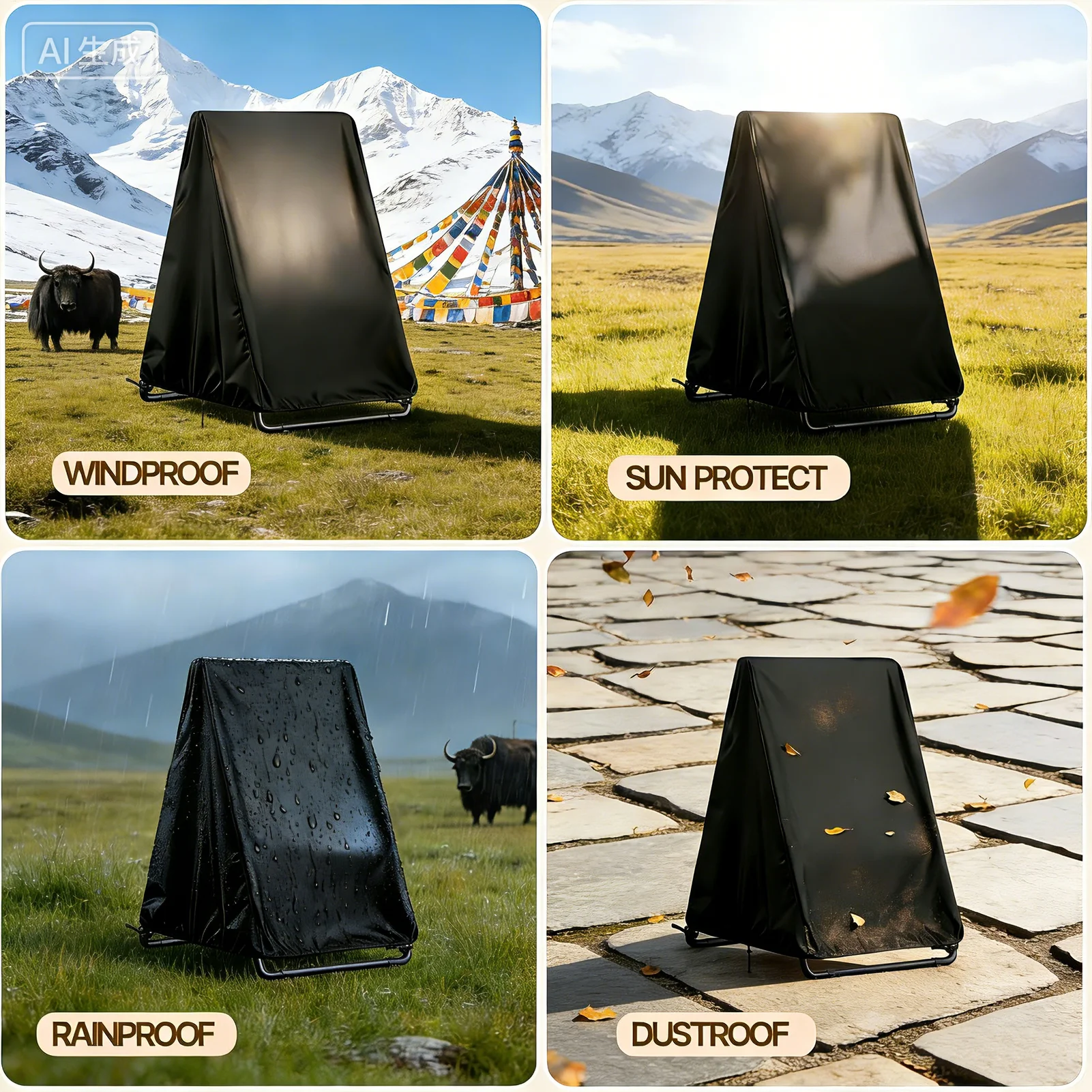 

Rocking Chair Cover Oxford Cloth Elastic Drawstring UV Protection Seat Covers Slipcovers For Chairs For Outdoor Indoor Patio