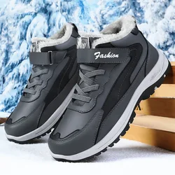 Men's Snow Boots Waterproof Sneakers Super Warm Plush Women Boots Outdoor Non-slip Couple Hiking Boots Work Shoes Winter