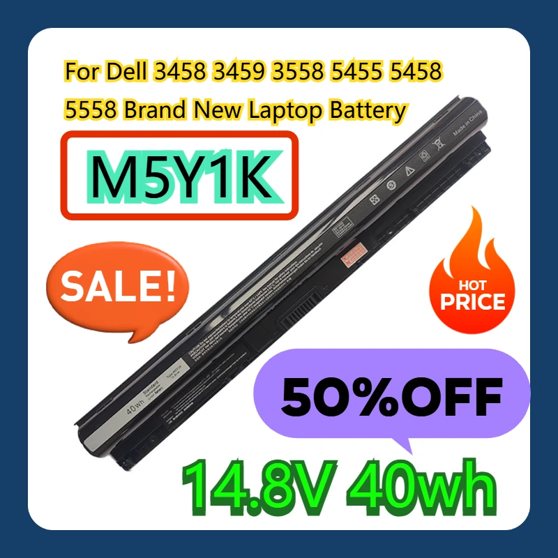 

For Dell M5Y1K 3458 3459 3558 5455 5458 5558 Brand New Laptop Battery