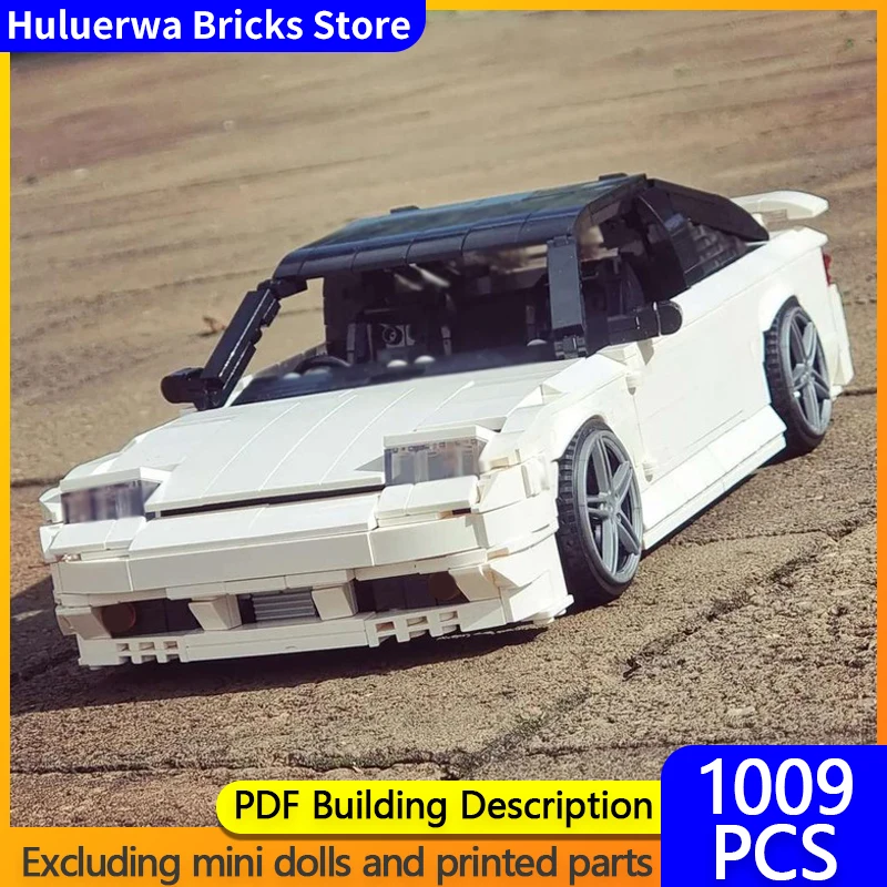 

Модель городской автомобиль MOC, строительные кирпичи 240SX, двухдверный компактный спортивный автомобиль, модульная технология, детские праздничные подарки, сборный игрушечный костюм