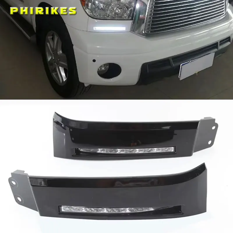 2pcs 12V Car LED Daytime Running Light for Toyota Tundra Sequoia 2007 2008 2009 2010 2011 2012 2013 DRL White Fog Lamps