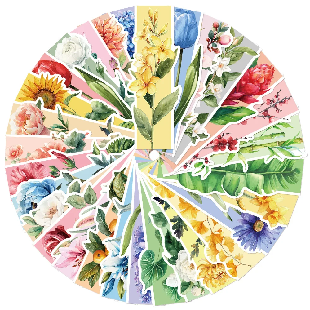 

30Pcs Various Types of Flowers Bookmarks Reading Page Markings Reading Book Markings Plant Flower DIY Decoration Students Labels