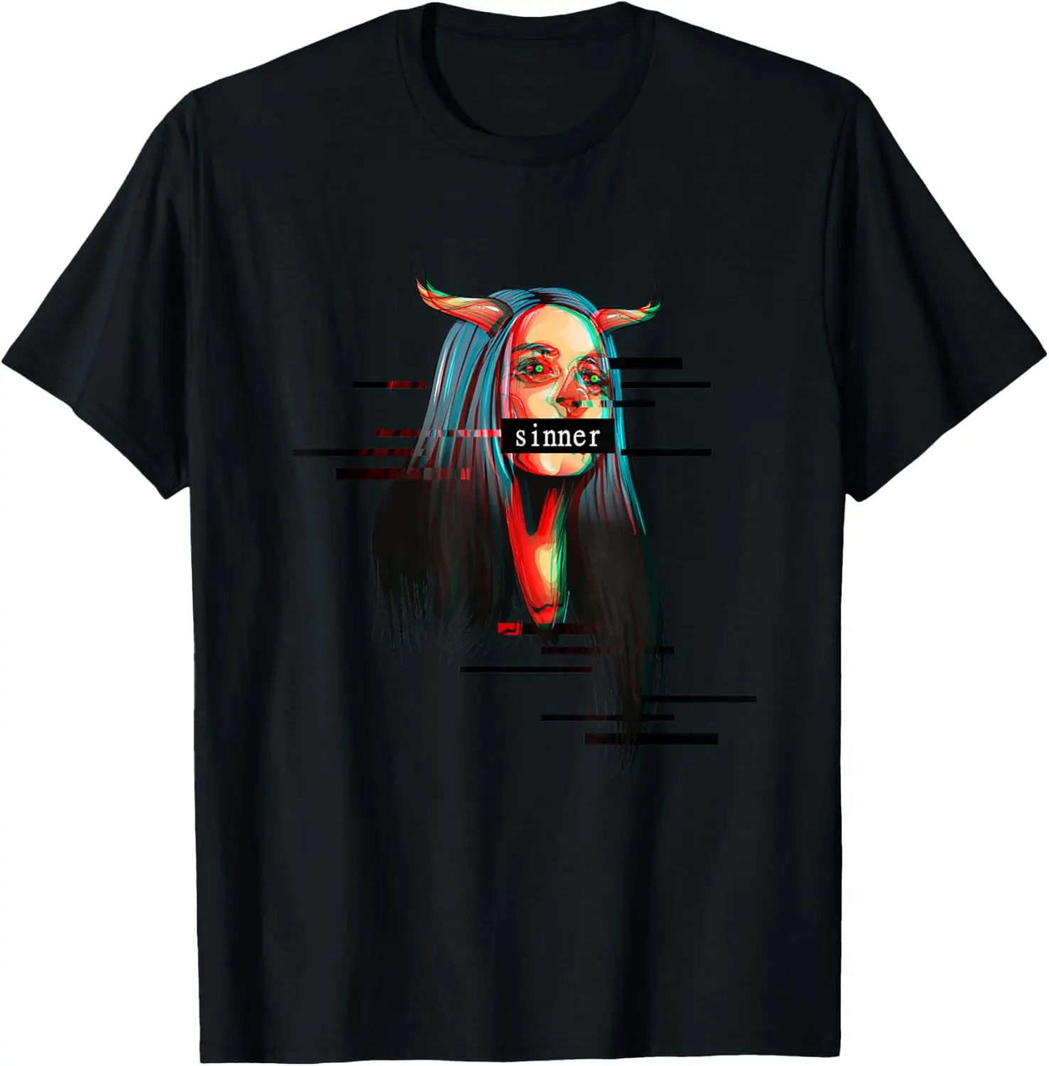 Sinner - Sinner Elf Occult Grunge Aesthetic Gothic Goth T-Shirt