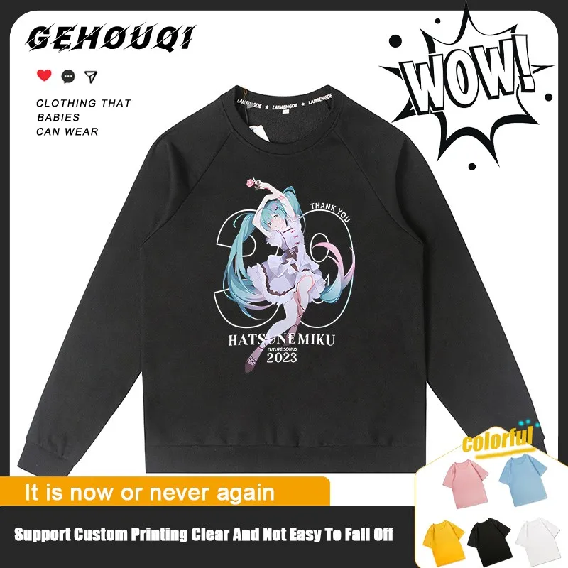 

Hatsune Miku Animation Crewneck Hoodie Male Autumn Day Two Yuan Miku Onion Niang Around The Joint Clothing Loose Tide