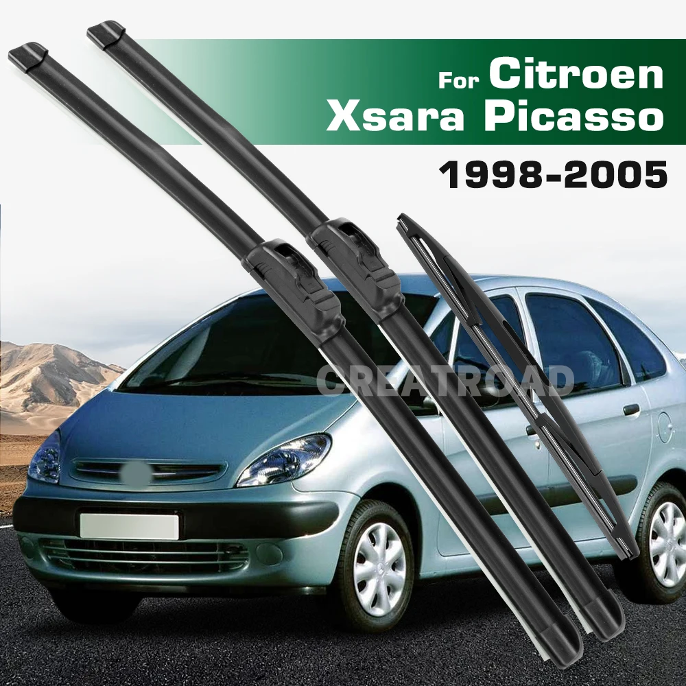 

GREATROAD Стеклоочиститель с левым и правым рулем, набор передних и задних щеток стеклоочистителя для Citroen Xsara Picasso 1998–2005 гг., щетки для лобового стекла и окон