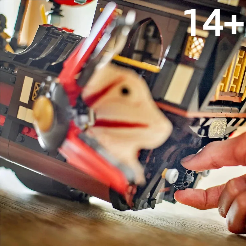 صالح 71848 جديد معبد باونتي مكافأة التنين قارب التعليمية اللبنات الطوب لعبة نموذج للأطفال عيد ميلاد هدية الكريسماس