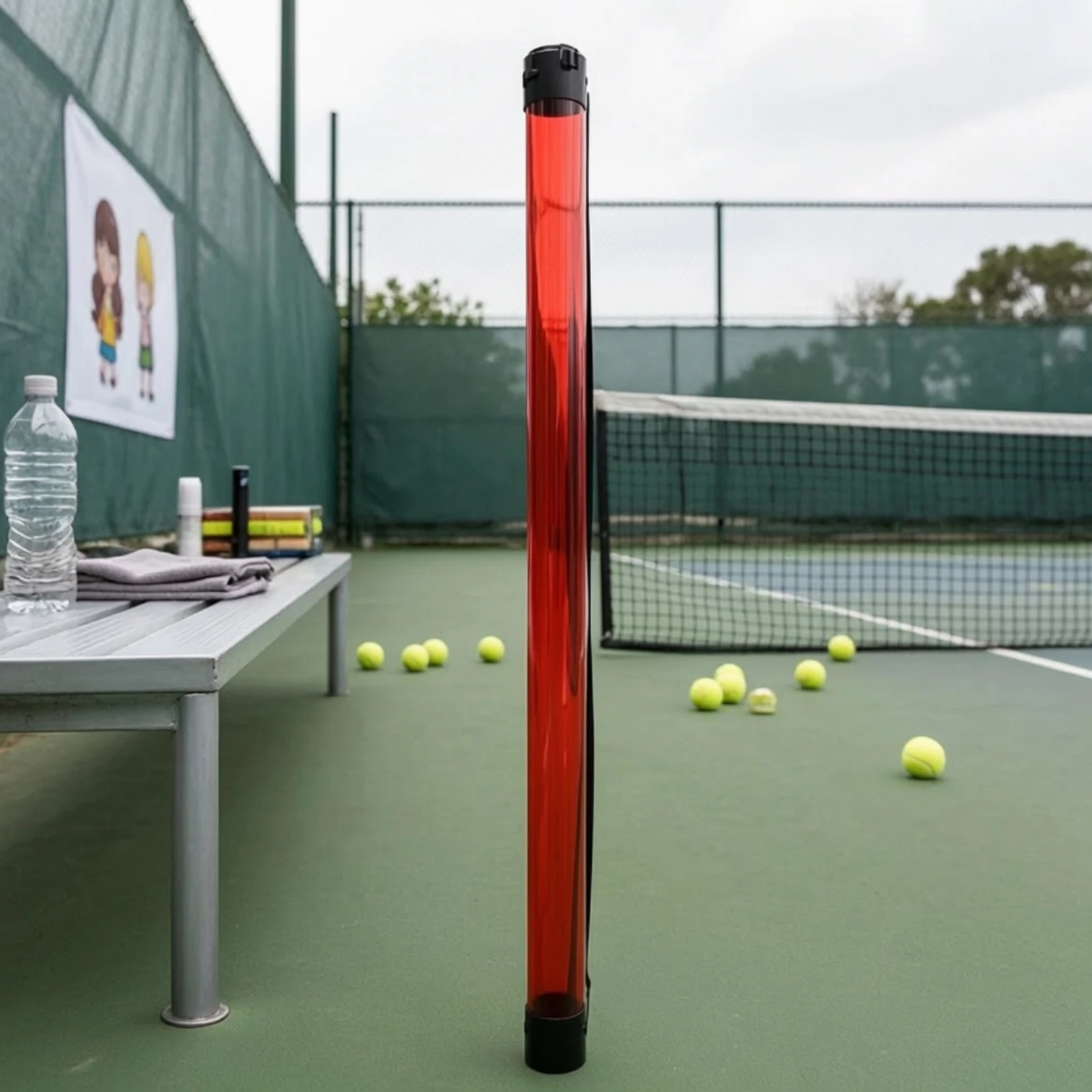 Tennis Ball Pickup Tube Portable Tennis Ball Collector Tube Lightweight Clear