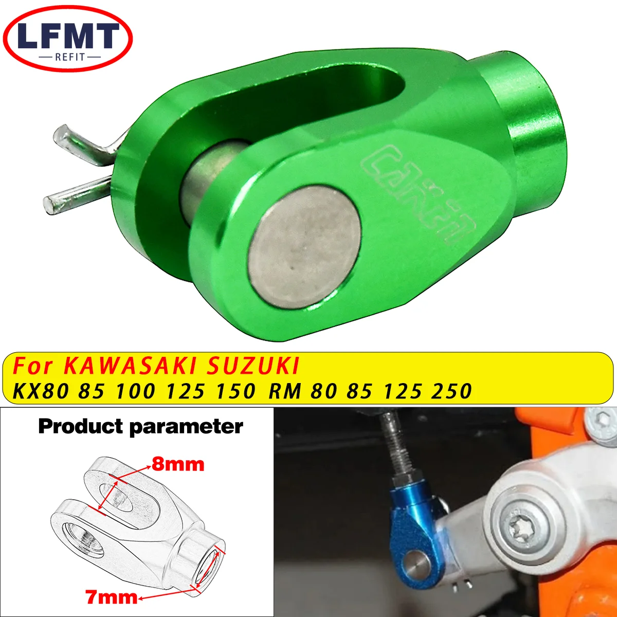 

Motorcycle CNC Rear Brake Clevis For KAWASAKI KX80 85 100 125 250 KLX125 250 150S Suzuki RM 80 85 125 250 DRZ400SM LTZ400 MOTO