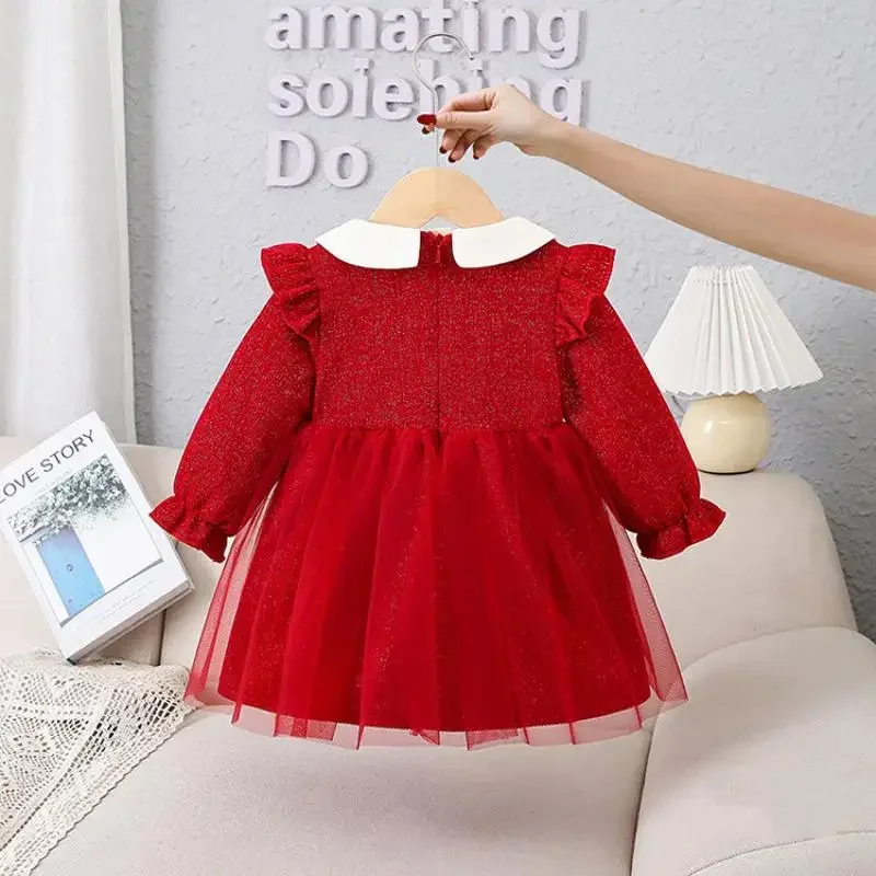 2024Baby Girl Cute Rabbit Dress Newborn Baptism Clothes Kids Birthday Party Girls Dresses High Quality Embroidered Kids Costume