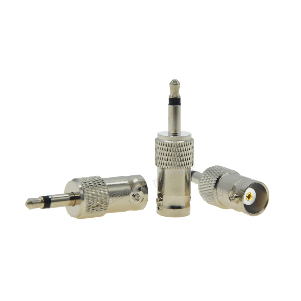 2PCS/LOT BNC Female Jack to 3.5mm Mono 1/8\