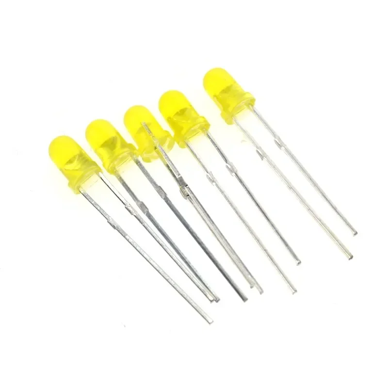 

3mm LED Yellow F3 Yellow Light Emitting Diode Light-emitting Yellow Turn Yellow 600-800MCD 1000PCS