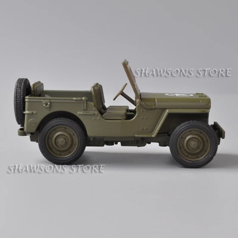 1:36 Scale Diecast Model Car Toy Military Tactical Vehicle Willys MB Pull Back Miniature Replica