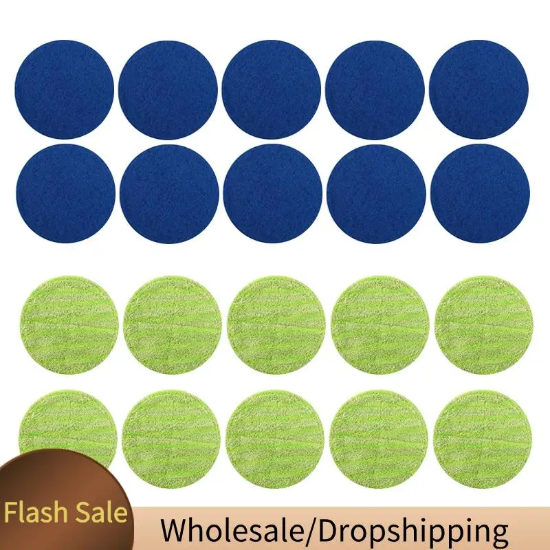 

20Pcs Replacement Parts Pad For Cordless Electric Mop Sweeper Wireless Electric Mop Replacement Scrubber Pad