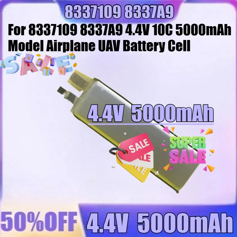 

New 8337109 8337A9 4.4V 5000mAh High Quality Battery for 8337109 8337A9 4.4V 10C 5000mAh Model Airplane UAV Battery Cell