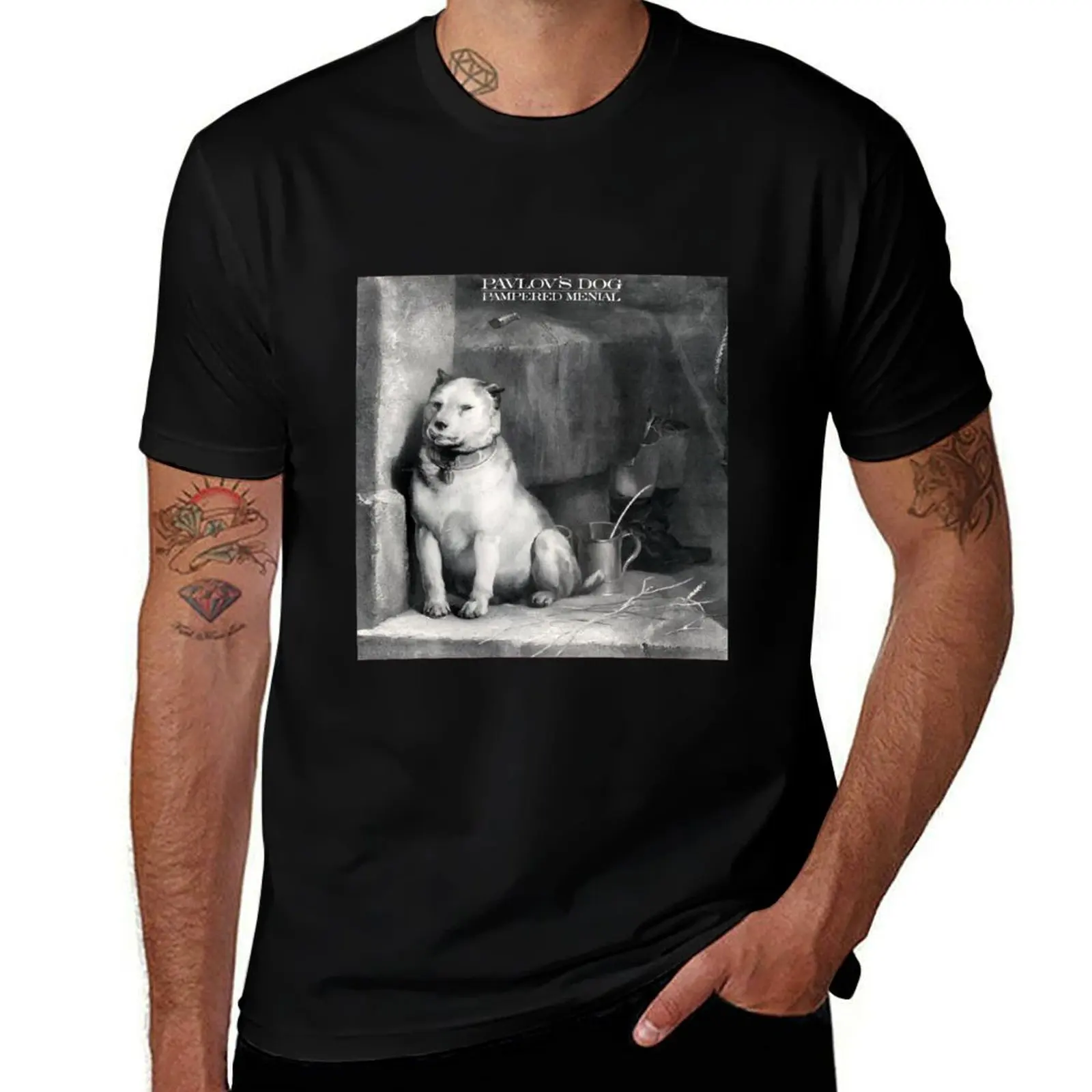 

Pavlov's Dog Pampered Menial T-Shirt man t shirts graphic t shirts for man graphic tees